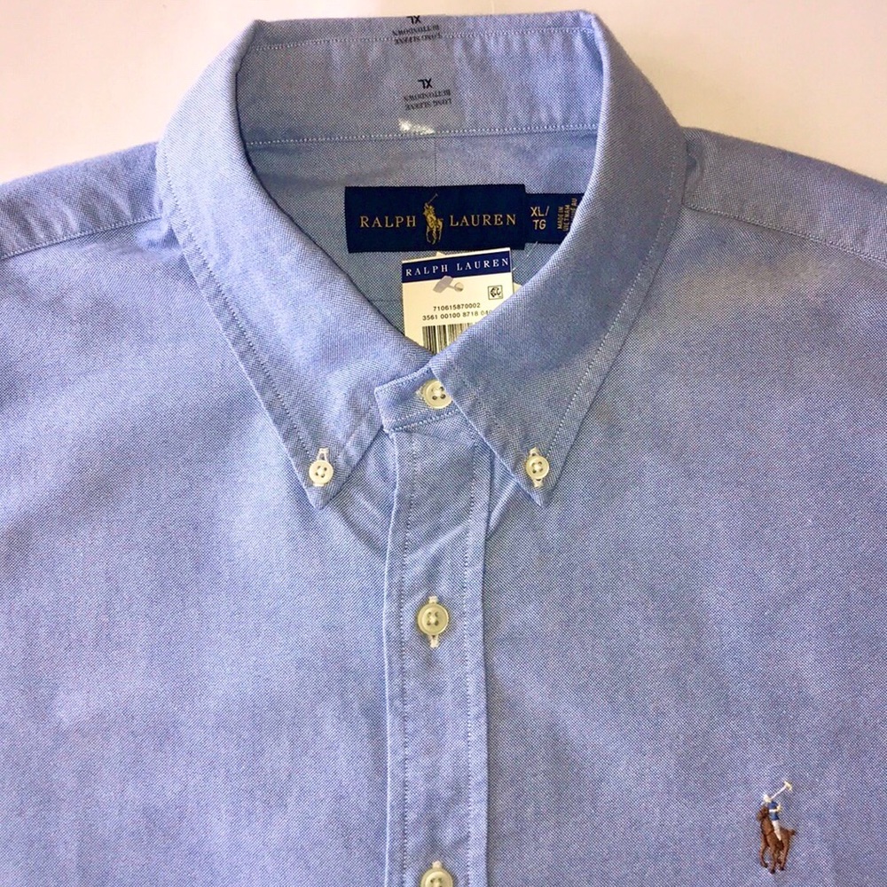 MEN PRL CUSTOM FIT OXFORD LONG SLEEVE